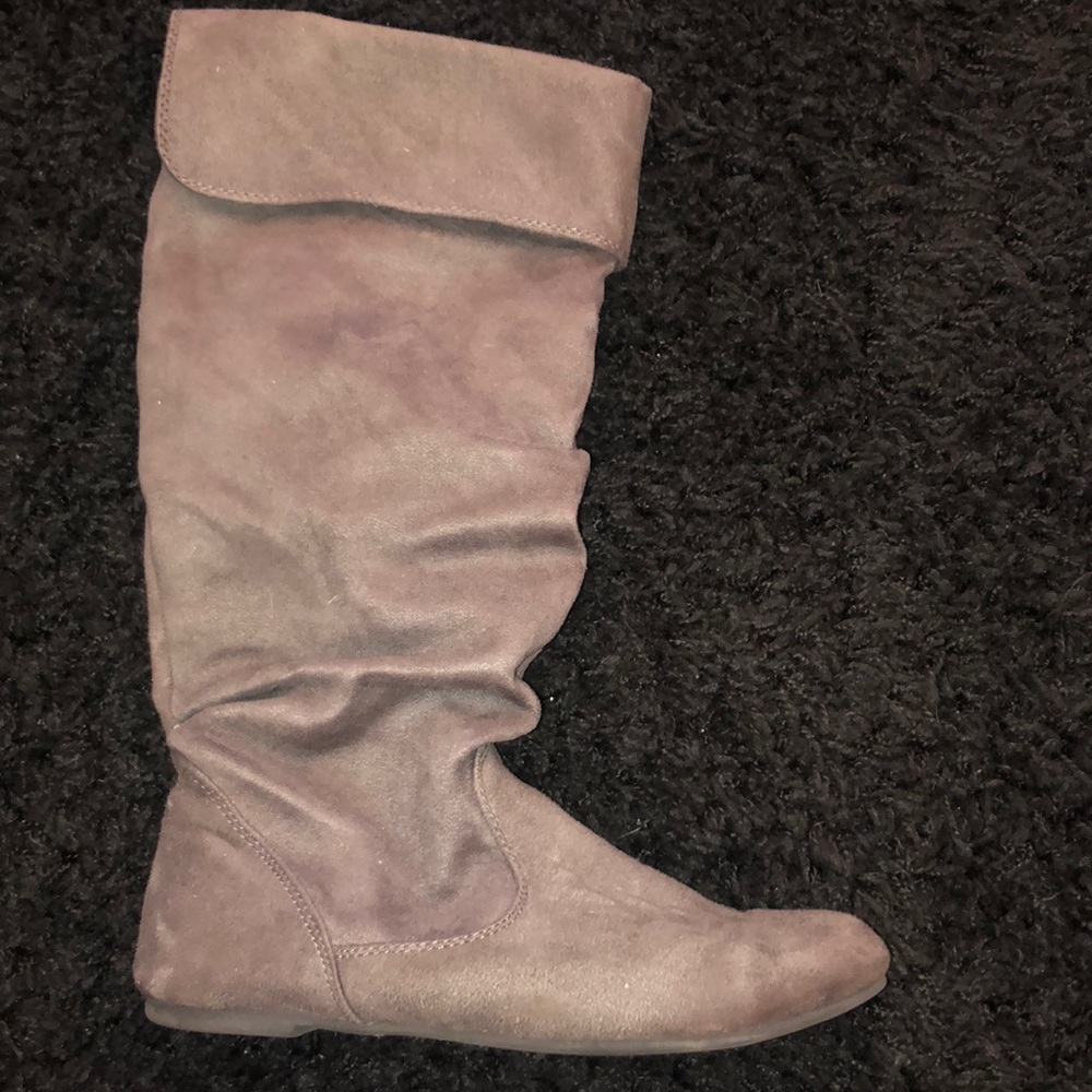 Grey suede boots-gently worn